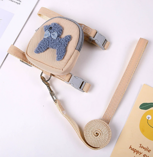 Teddy Bear Pet Backpack Harness