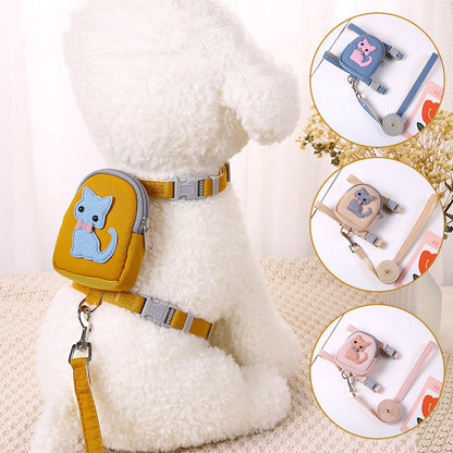 Teddy Bear Pet Backpack Harness